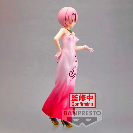 Figura de Ram de Re:Zero con vestido rosa y negro - 2