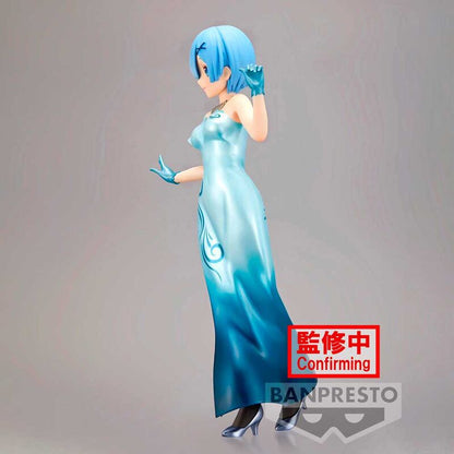 Figura de Rem de Re:Zero con vestido azul y blanco - 4