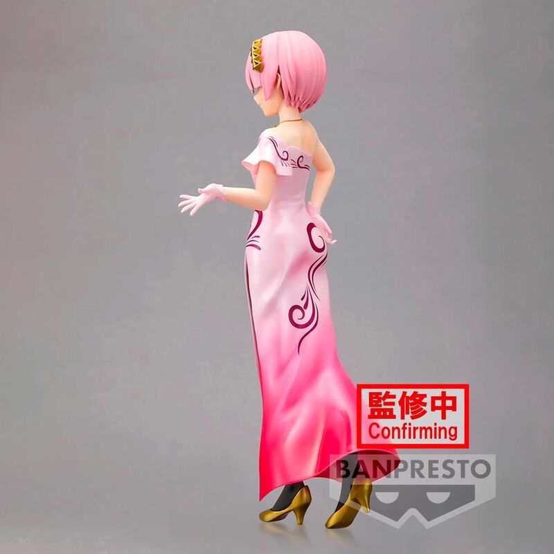 Figura de Ram de Re:Zero con vestido rosa y negro - 3