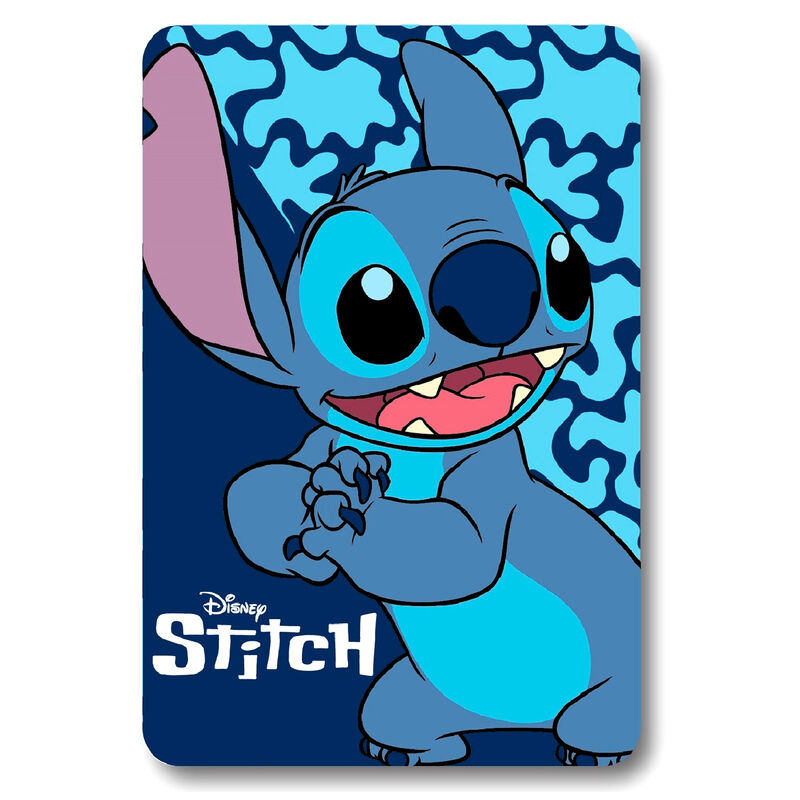 Manta polar azul de Disney Stitch con personaje estampado