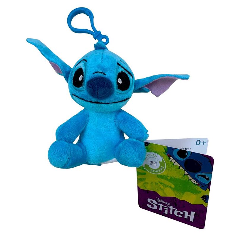 Llavero de peluche azul de Stitch Disney con enganche superior