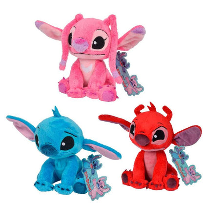 Peluche Stitch Disney surtido en rosa, azul y rojo