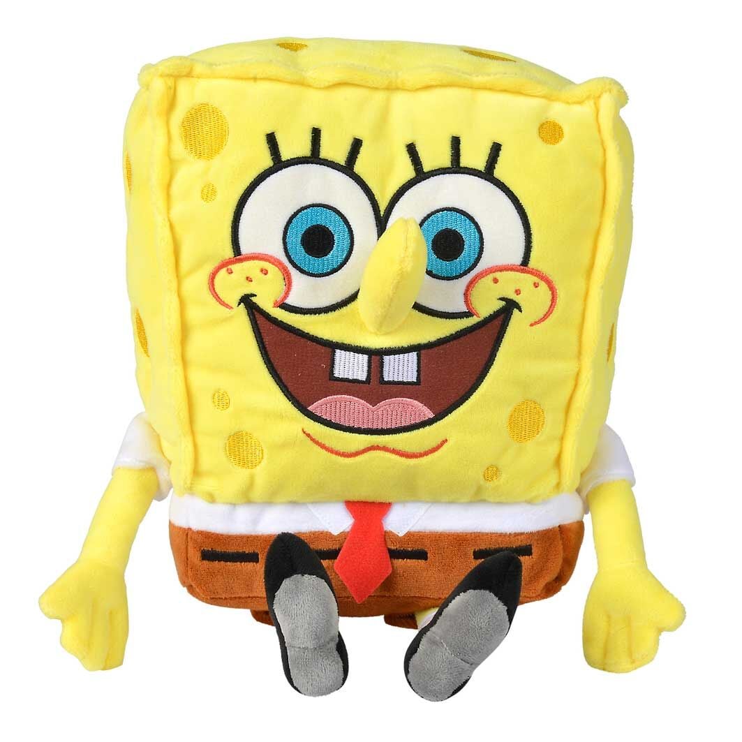 Peluche de Bob Esponja Bob de 35 cm con camisa blanca y corbata roja