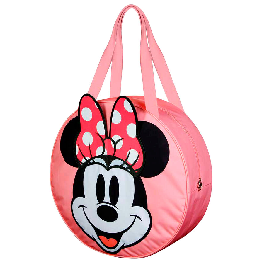 Bolsa de playa rosa de Minnie Disney con lazo de lunares - 3
