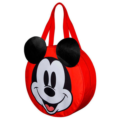 Bolsa de playa roja con rostro de Mickey Disney y asas rojas - 2