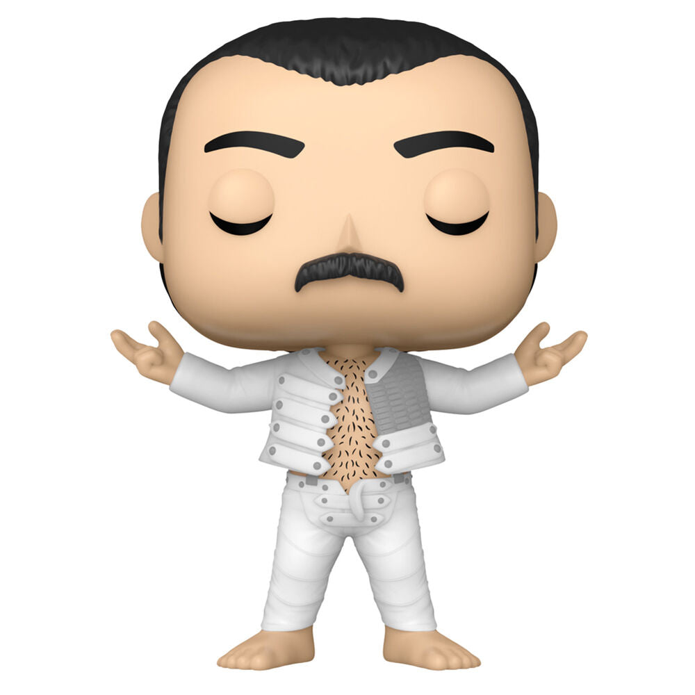 Figura Funko POP! Rocks de Freddie Mercury con traje blanco en su caja - 2