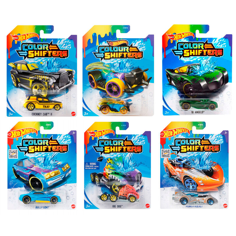 Coches Hot Wheels Color Shifters en surtido con cambio de color
