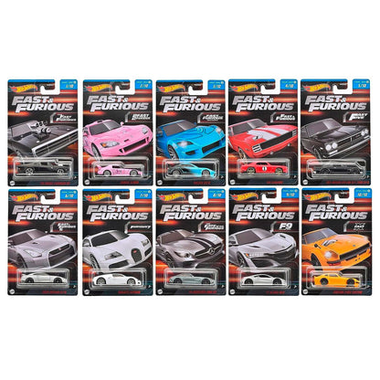 Surtido de coches Hot Wheels Fast & Furious a escala 1:64