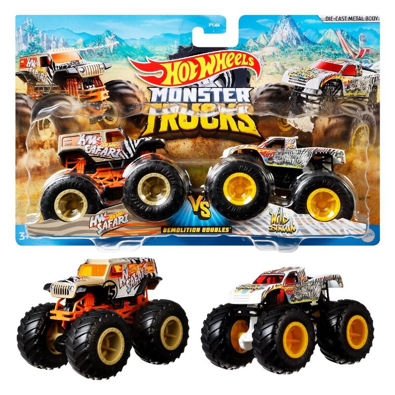 Blister Hot Wheels Monster Trucks con dos coches a escala 1:64 - 4