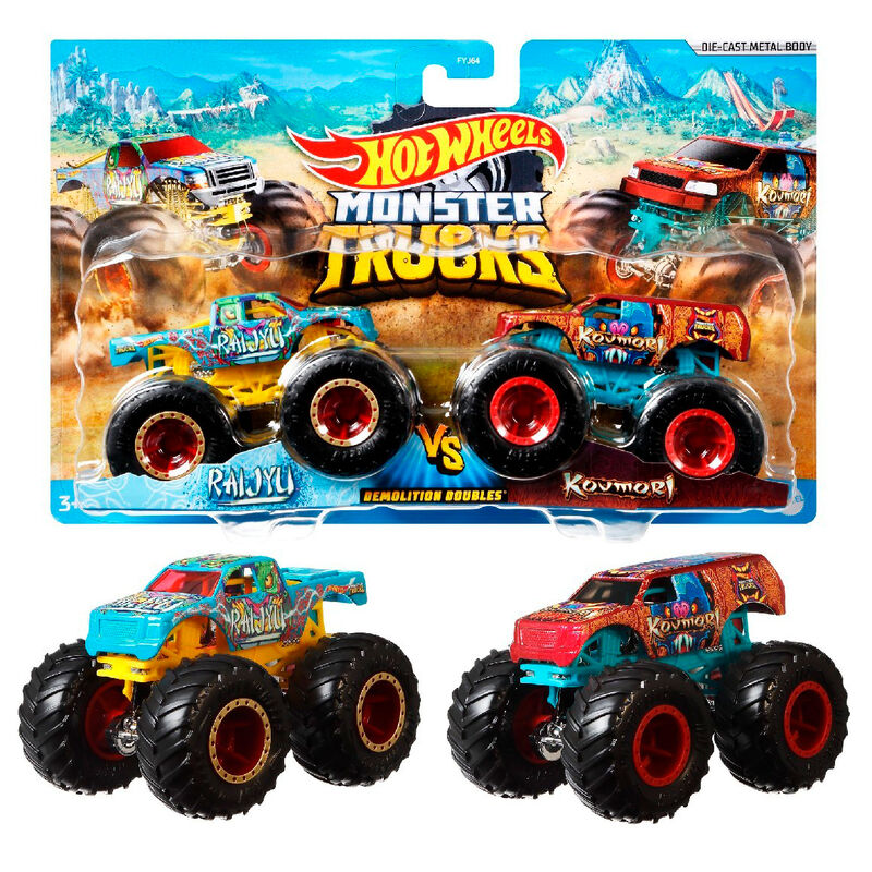 Blister Hot Wheels Monster Trucks con dos coches a escala 1:64 - 5