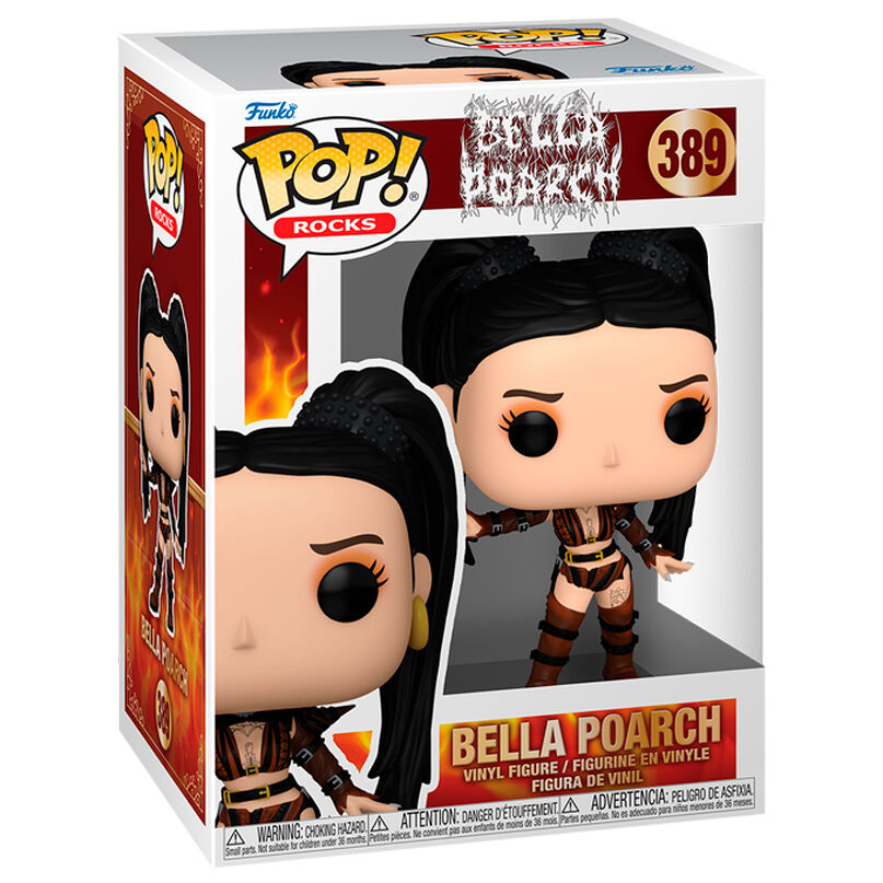 Figura Funko POP! Rocks de Bella Poarch con cabello negro y vestuario marrón y negro - 2