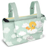Bolso de maternidad verde menta Clouds con Piolín y nubes