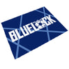 Felpudo Blue Lock azul con logotipo blanco