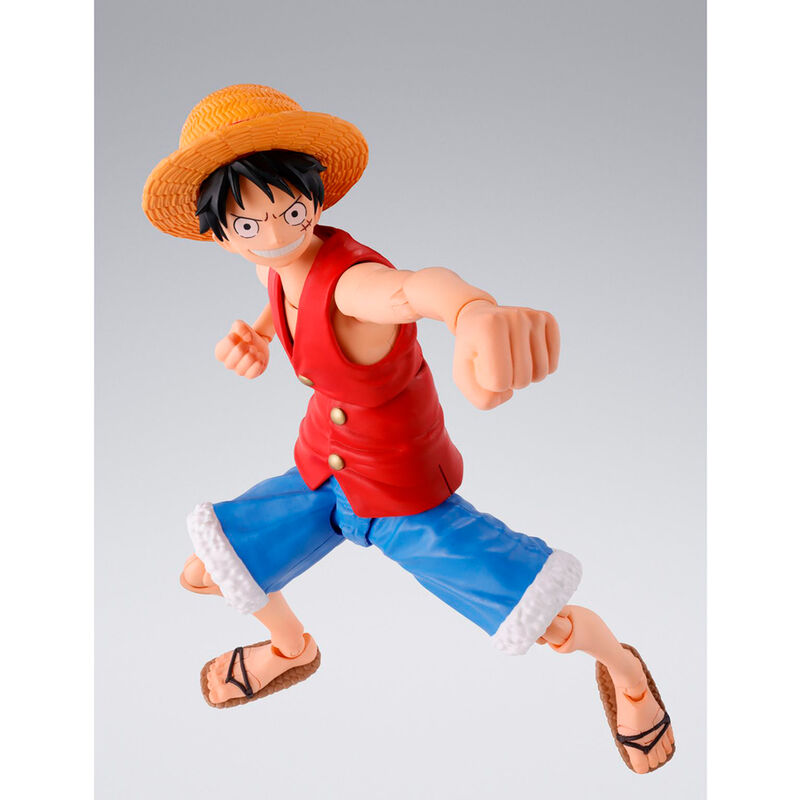 Figura SH Figuarts de Monkey D. Luffy con sombrero de paja y chaleco rojo - 2