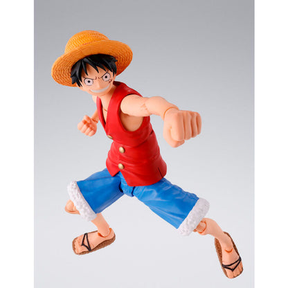 Figura SH Figuarts de Monkey D. Luffy con sombrero de paja y chaleco rojo - 2