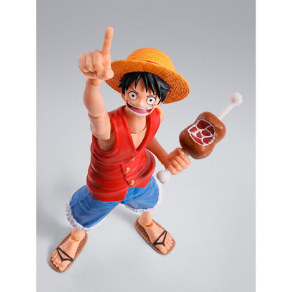 Figura SH Figuarts de Monkey D. Luffy con sombrero de paja y chaleco rojo - 4