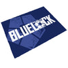 Felpudo Blue Lock azul con logotipo blanco