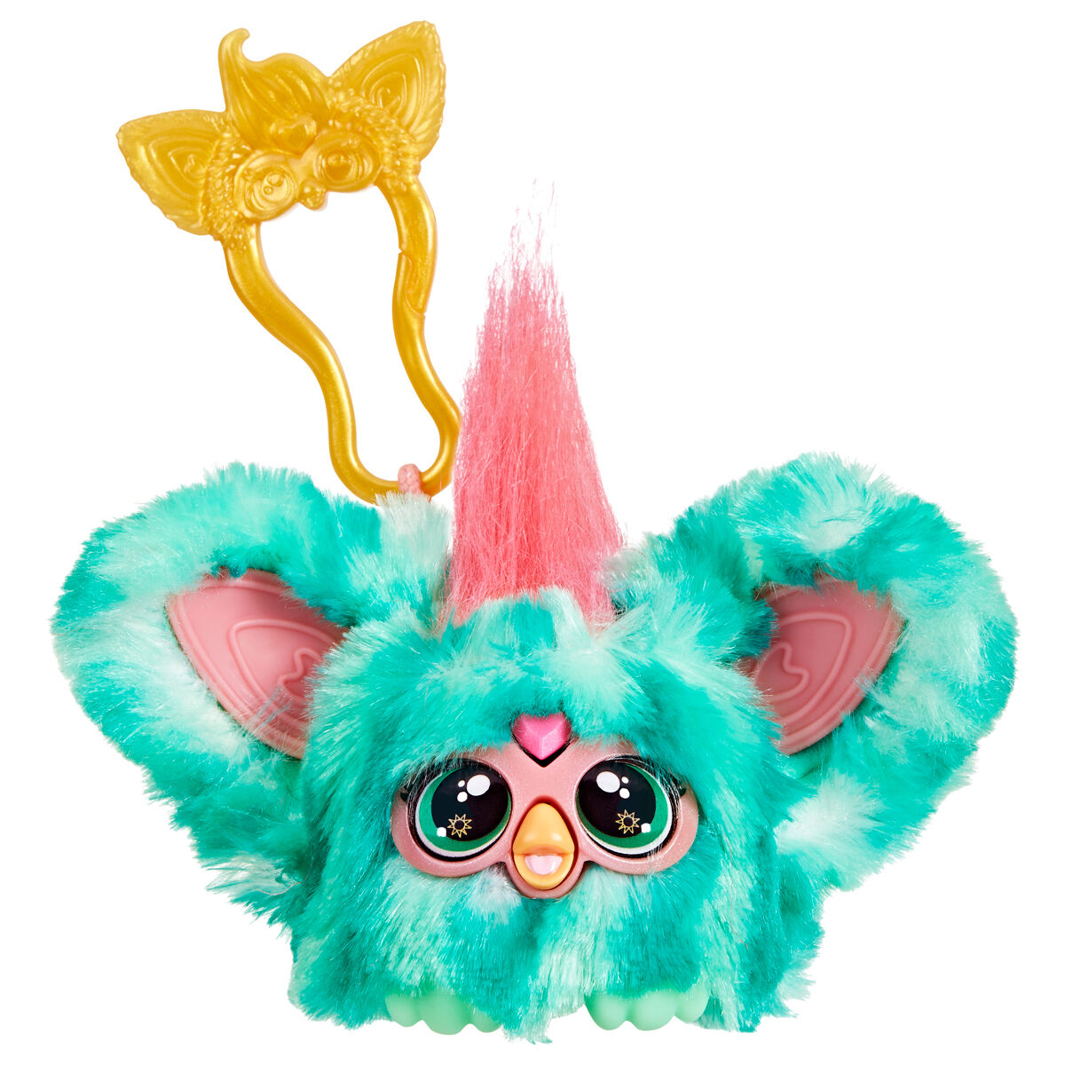 Mini Furby Furblet Mello Nee turquesa con grandes orejas y ojos rosas
