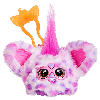 Mini Furby Hip Bop Furblet rosa y lila con orejas grandes