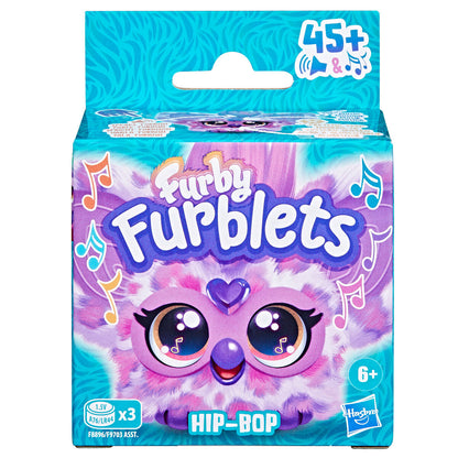 Mini Furby Hip Bop Furblet rosa y lila con orejas grandes - 2