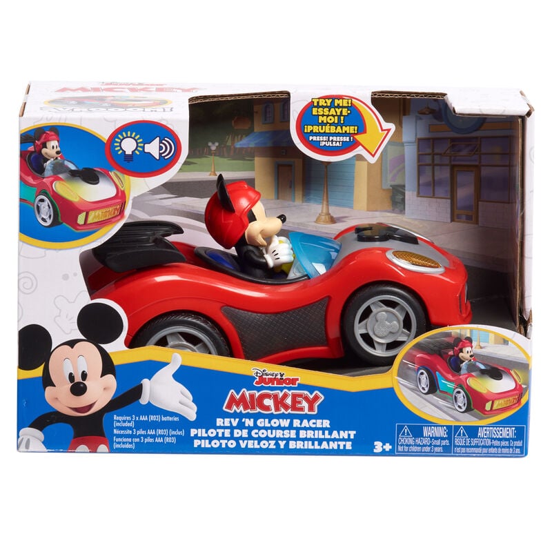 Coche rojo motorizado de Mickey Mouse Disney Junior con luces y sonidos