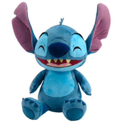 Peluche Stitch Disney azul de 28 cm con grandes orejas rosas