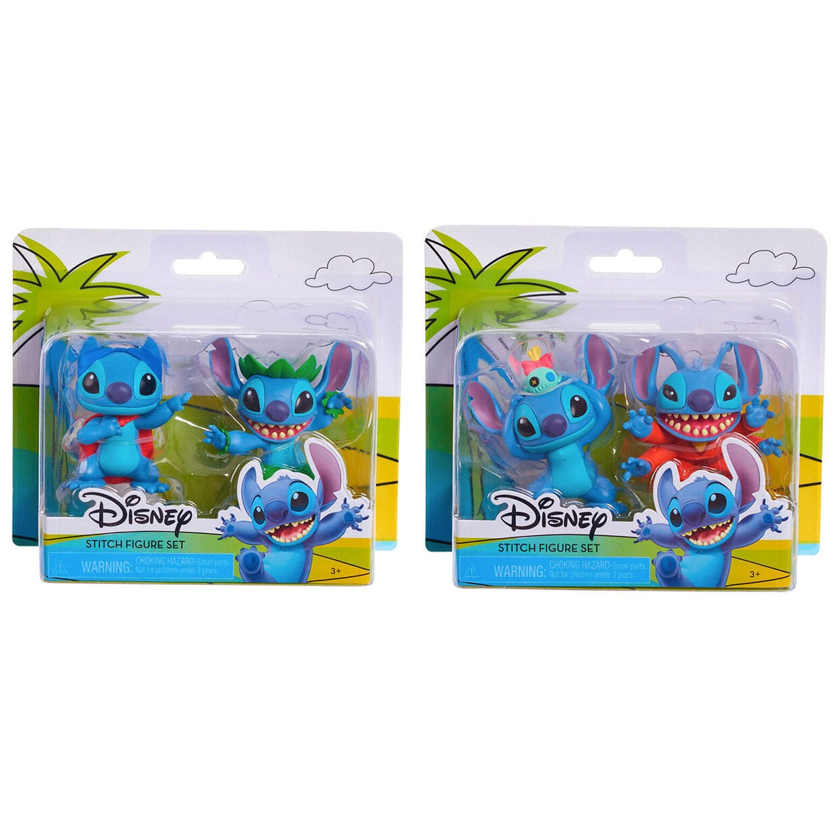Blíster con dos figuras surtidas de Stitch Disney de 5 cm