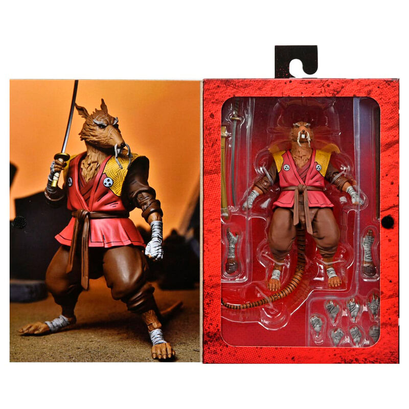 Figura NECA Ultimate de Splinter de Las Tortugas Ninja en caja