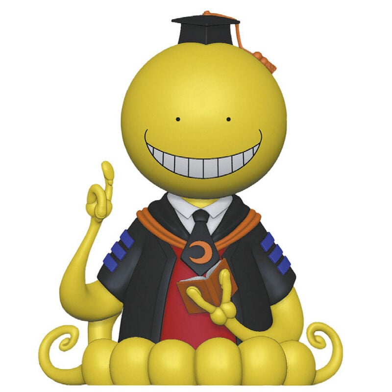 Hucha de Koro Sensei con toga y birrete
