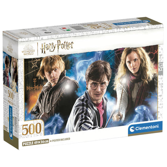 Puzzle Clementoni de Harry Potter de 500 piezas con Harry, Ron y Hermione