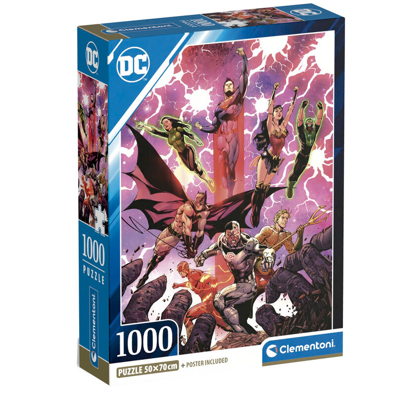Puzzle Clementoni DC Comics de 1000 piezas con superhéroes
