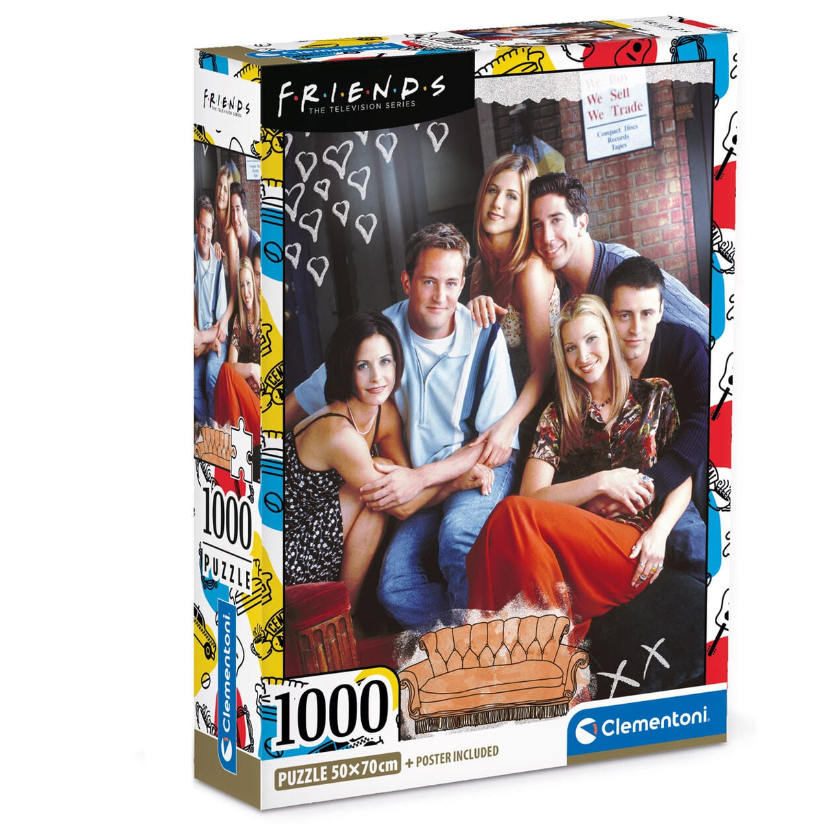 Puzzle Clementoni de 1000 piezas con el reparto de Friends