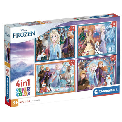 Set Clementoni de cuatro puzzles Frozen Disney con Elsa, Anna y Olaf
