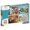Puzzle 4 en 1 Disney Classics Clementoni con cuatro escenas y piezas de 12 a 24