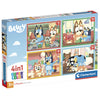 Caja de puzzle 4 en 1 de Bluey Clementoni con cuatro escenas