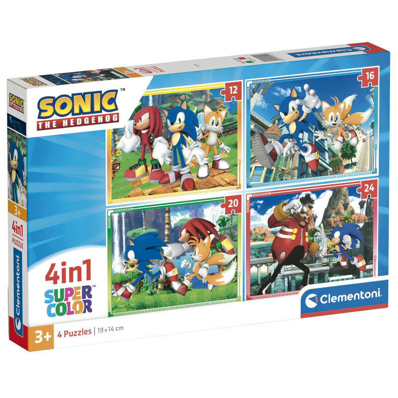 Caja de puzzle 4 en 1 de Sonic the Hedgehog Clementoni