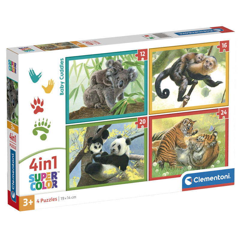Puzzle Clementoni Baby Cuddles 4 en 1 con animales