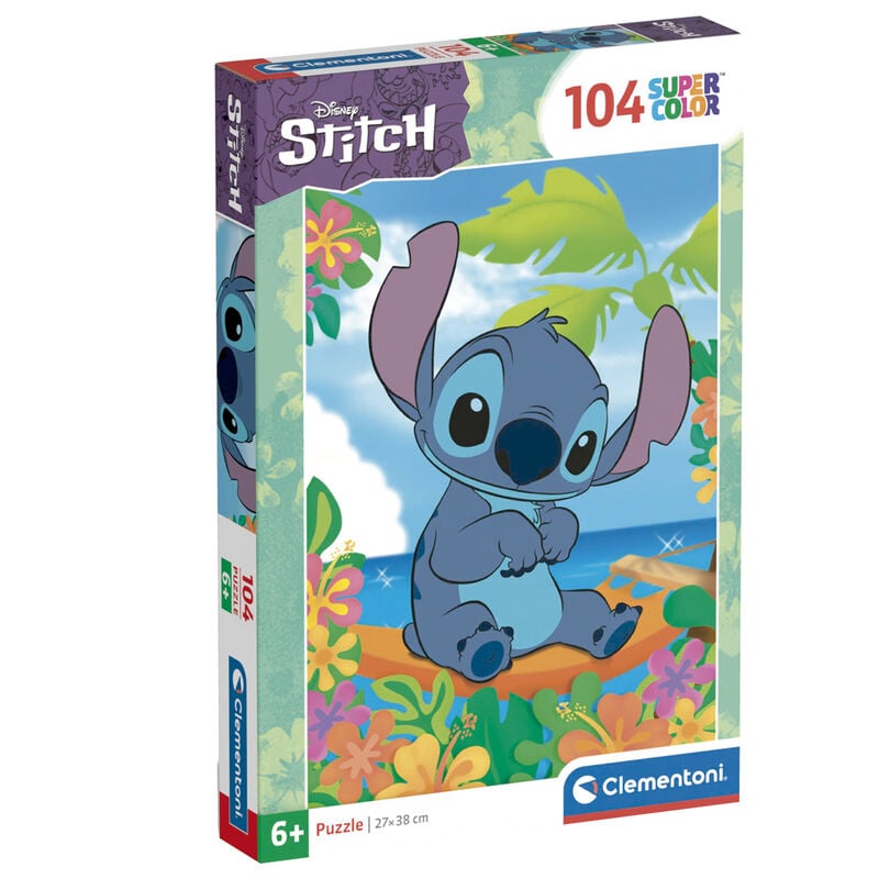Puzzle Clementoni Disney Stitch de 104 piezas con escena tropical