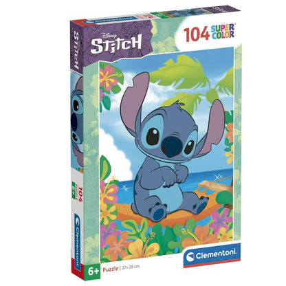Puzzle Clementoni Disney Stitch de 104 piezas con escena tropical