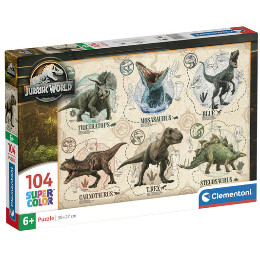 Puzzle Clementoni Jurassic World de 104 piezas con dinosaurios