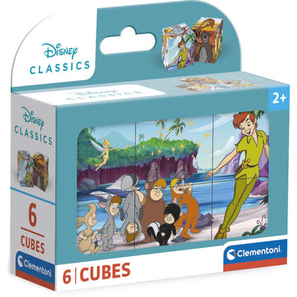 Puzzle de cubos Disney Classics de 6 piezas con escena de Peter Pan