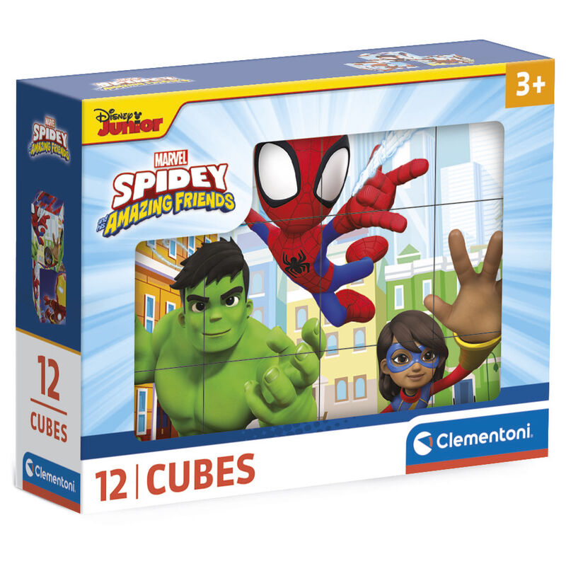 Puzzle cubo Clementoni de Spidey Marvel con 12 piezas
