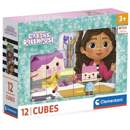 Puzzle de 12 cubos Clementoni de La Casa de Muñecas de Gabby