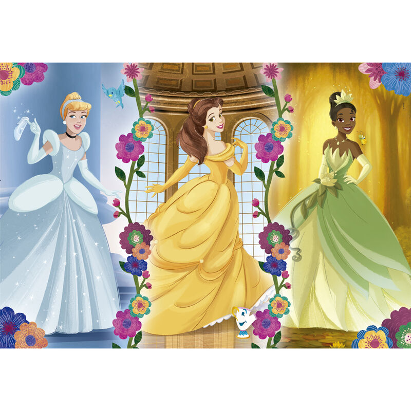 Puzzle Clementoni Disney Princesas de 104 piezas con Cenicienta, Bella y Tiana - 2