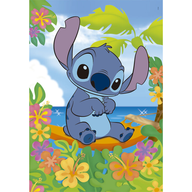 Puzzle Clementoni de Stitch Disney con flores tropicales - 2