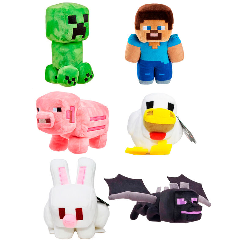 Peluche Minecraft surtido con diseños pixelados - 2