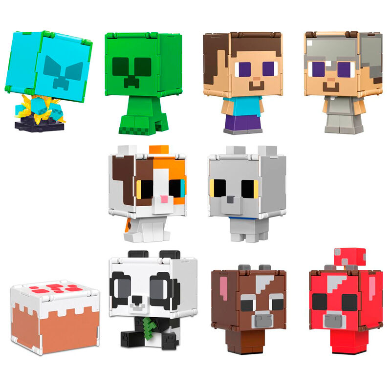 Figura transformable Minecraft Flippin Figs de MATTEL