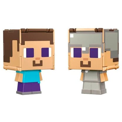 Figura transformable Minecraft Flippin Figs de MATTEL - 2