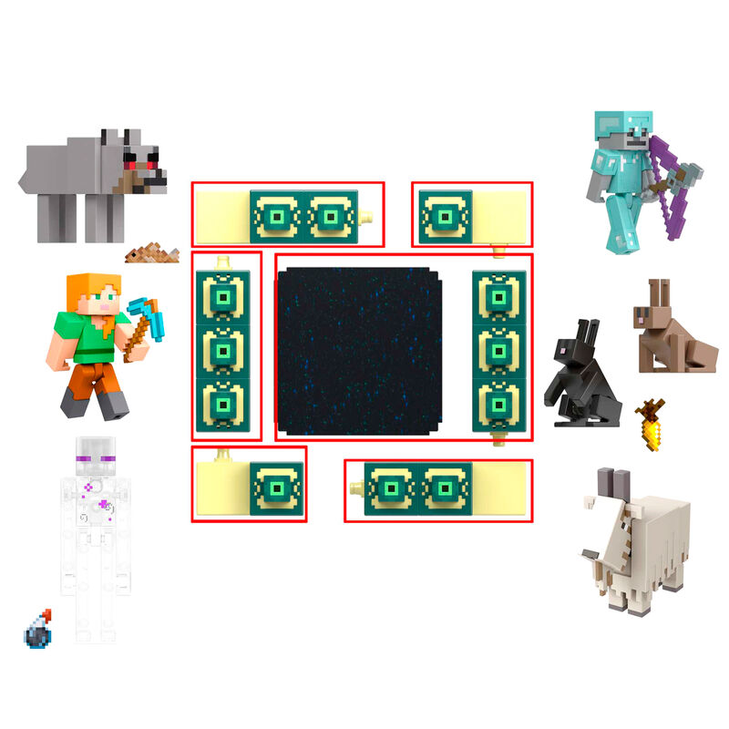 Figura articulada Minecraft MATTEL de 8 cm con accesorio - 6