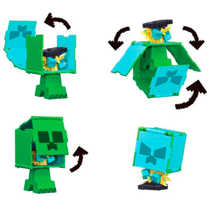 Figura transformable Minecraft Flippin Figs de MATTEL - 8